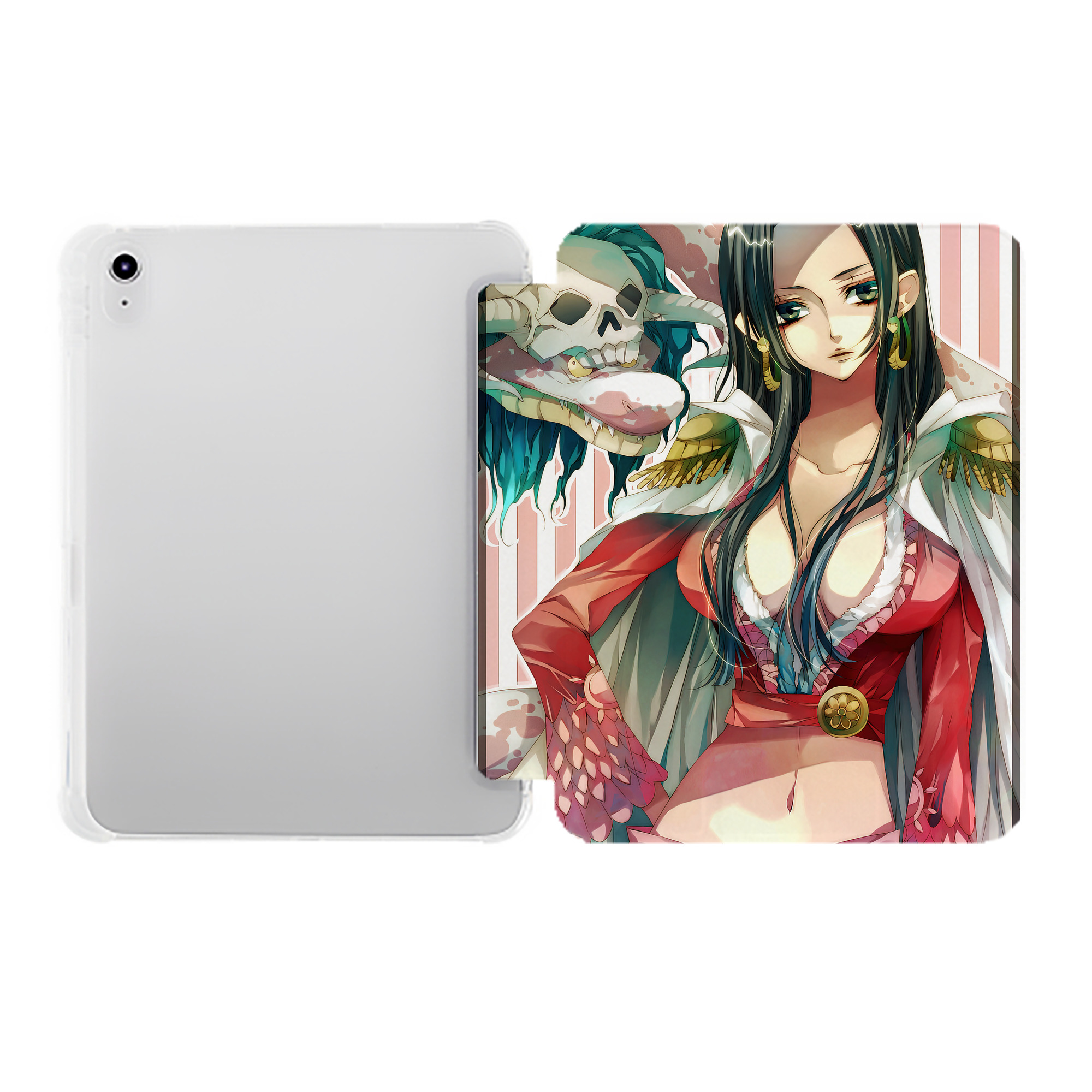 （画像用） ワンピース ONE PIECE IPad ケース ペン収納付き 三つ折りスタンド PUレザー×シリコン 対応機種9.5/10.5/10.9インチ